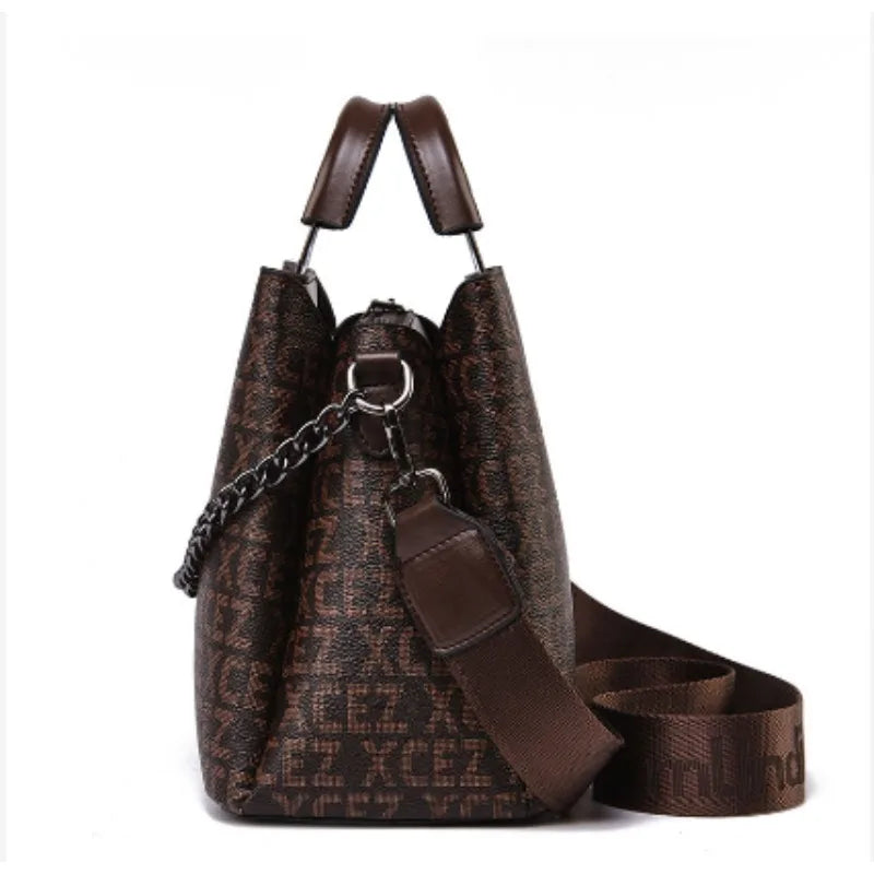 Spacious Vegan Leather Shoulder Bag 5