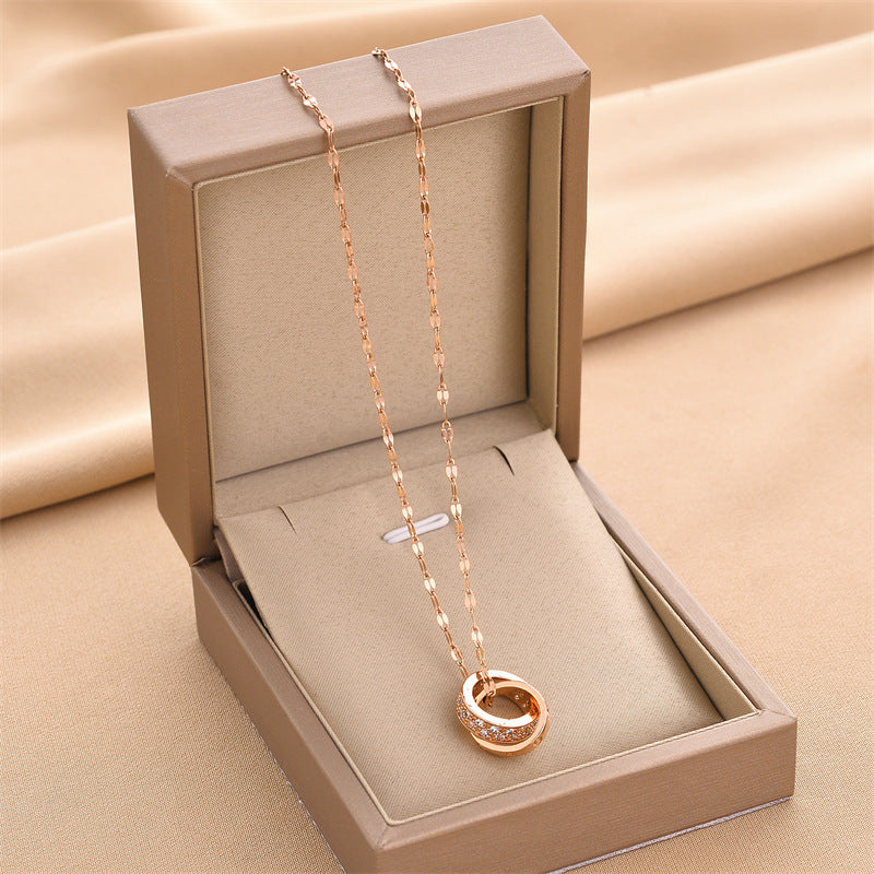 Calenvi Double Ring Necklace