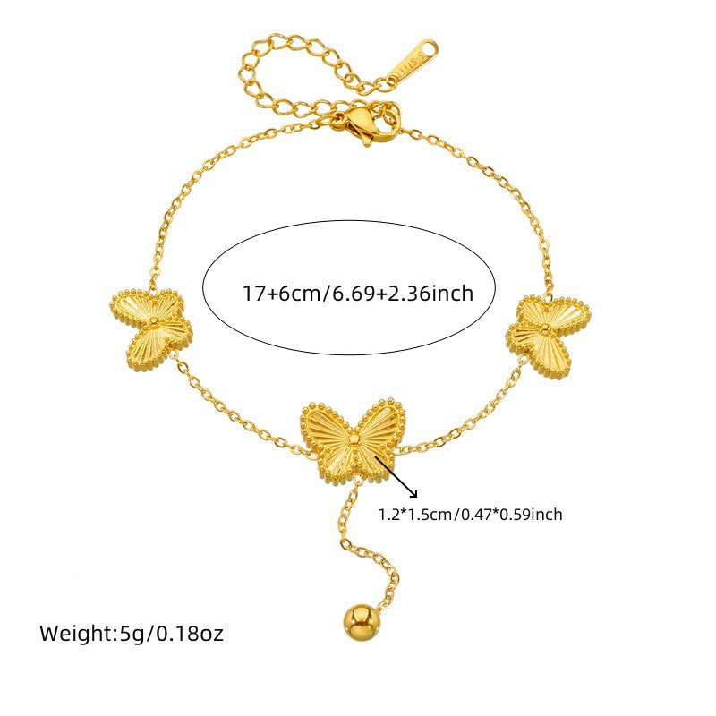 Calenvi Stainless Steel Butterfly Jewelry Set