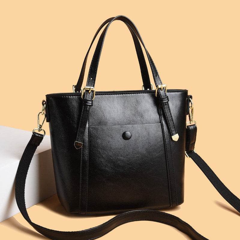 Calenvi Minimalist Soft PU Tote Shoulder Bag