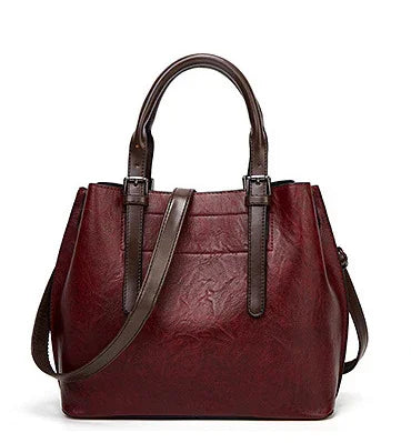 Calenvi Lumière Bag - Glossy Patent Leather Tote with Gold Hardware