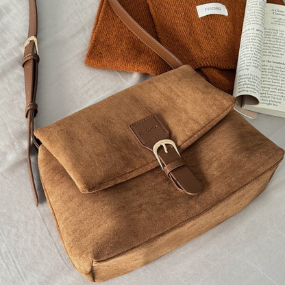Calenvi Everyday PU Suede Crossbody Bag