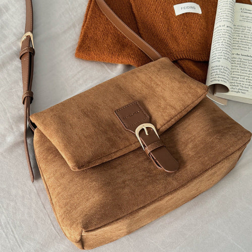 Calenvi Everyday PU Suede Crossbody Bag