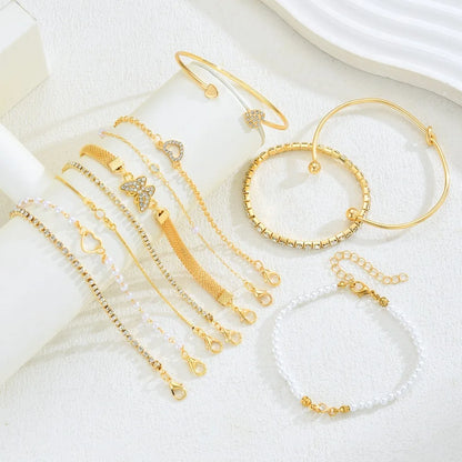 Butterfly Heart-Shaped Bracelet Set 2