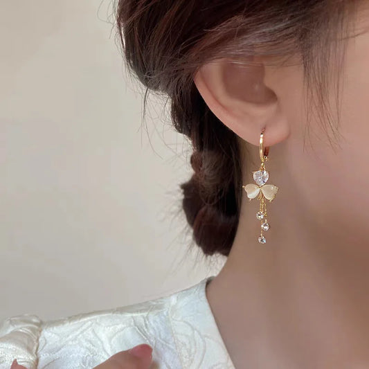 Clover Crystal Dangle Earrings for Women 2