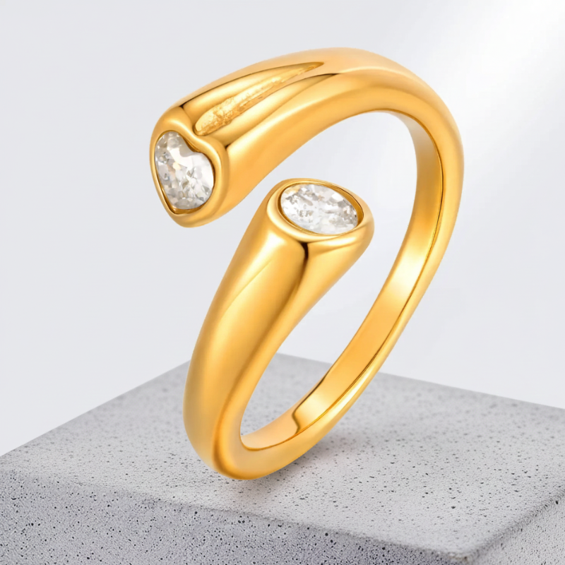Heart-Shaped Zircon Ring