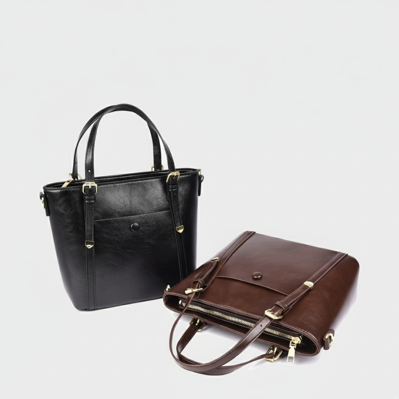 Calenvi Minimalist Soft PU Tote Shoulder Bag