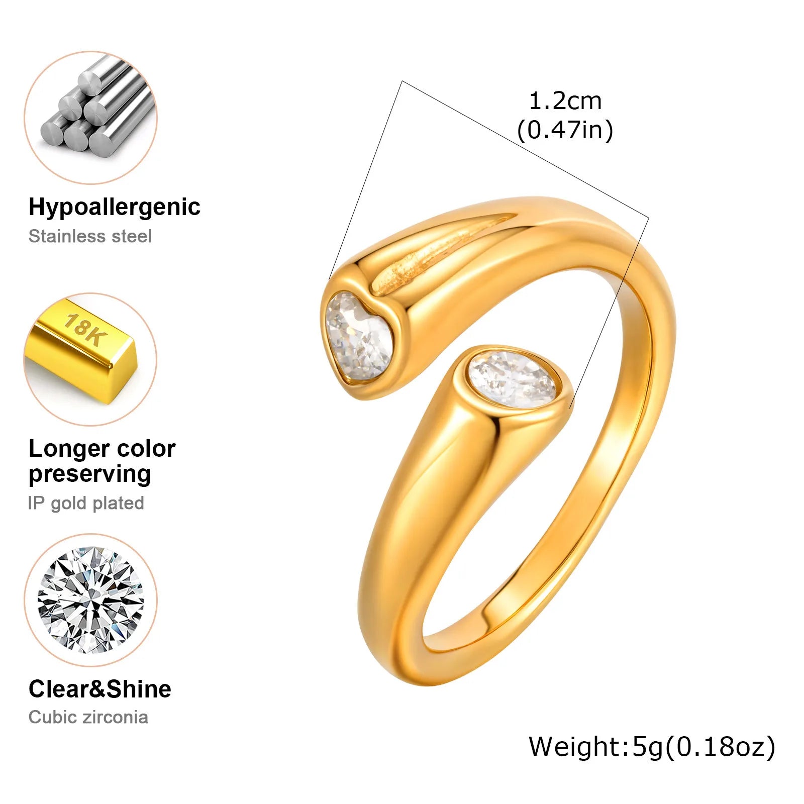 Heart-Shaped Zircon Ring 4
