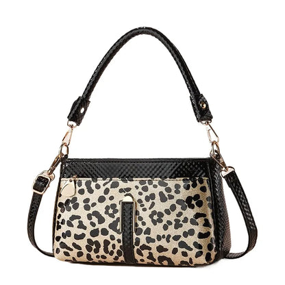 Layered Vegan Leather Shoulder Bag 0