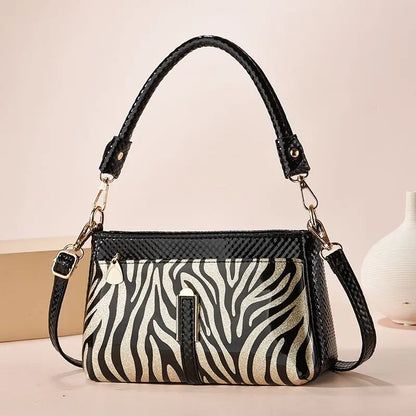 Layered Vegan Leather Shoulder Bag 1
