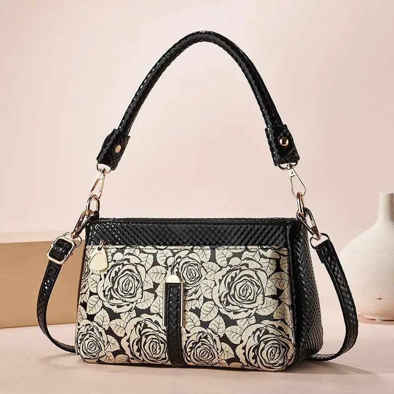 Layered Vegan Leather Shoulder Bag 2