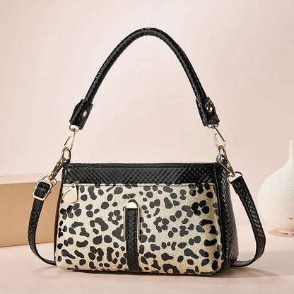 Layered Vegan Leather Shoulder Bag 6
