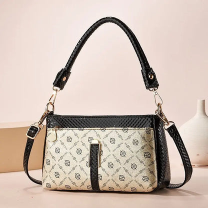 Layered Vegan Leather Shoulder Bag 9