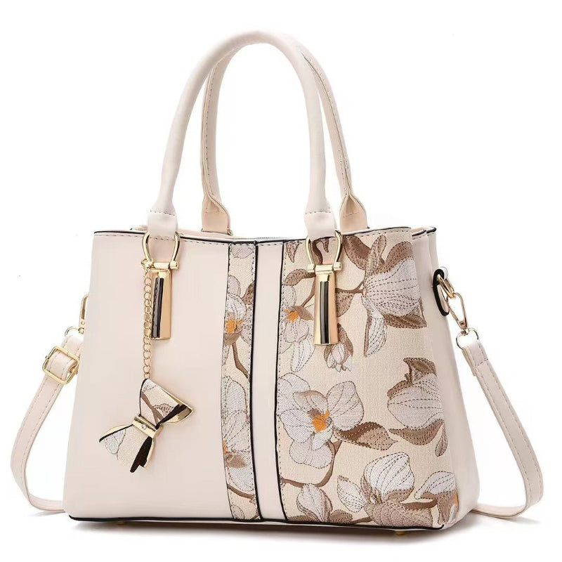 Calenvi Vintage-Inspired Floral Tote Bag