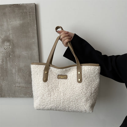 Calenvi Lamb Wool Tote Bag