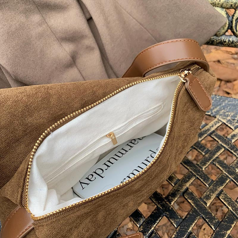 Calenvi Everyday PU Suede Crossbody Bag