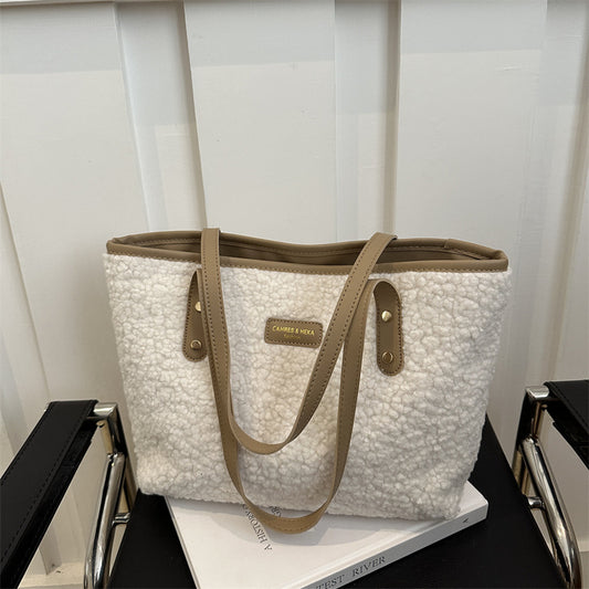 Calenvi Lamb Wool Tote Bag