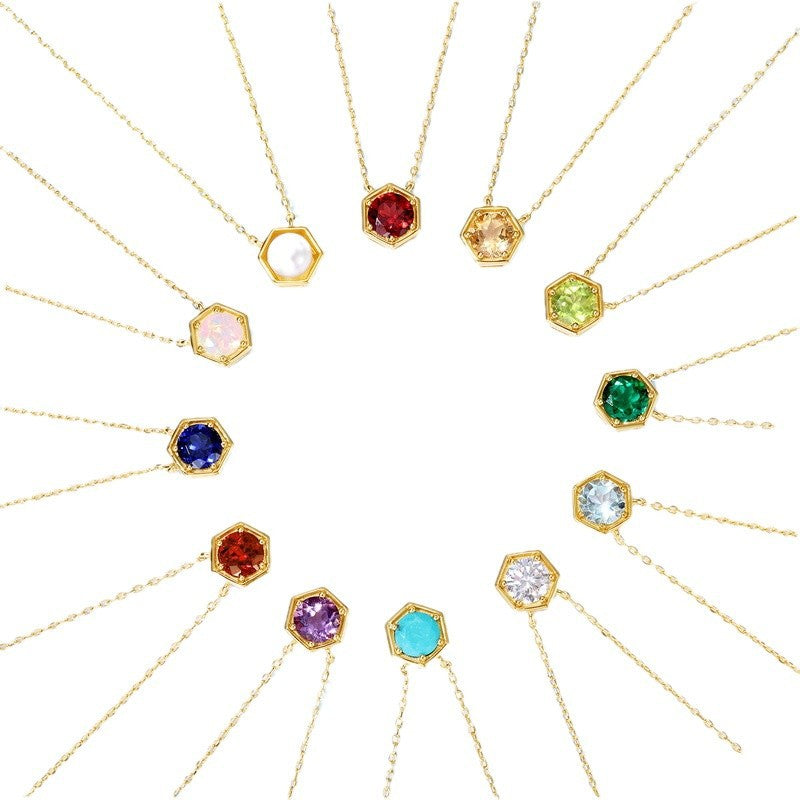 Calenvi Twelve Birthstone Necklace