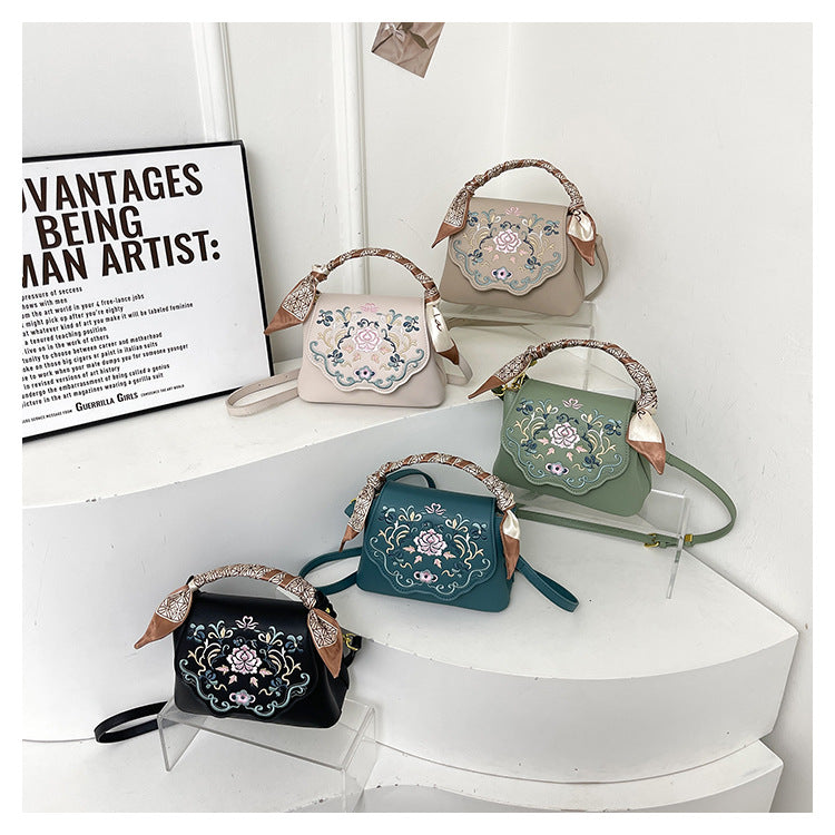 Elegant Embroidered Crossbody Bag