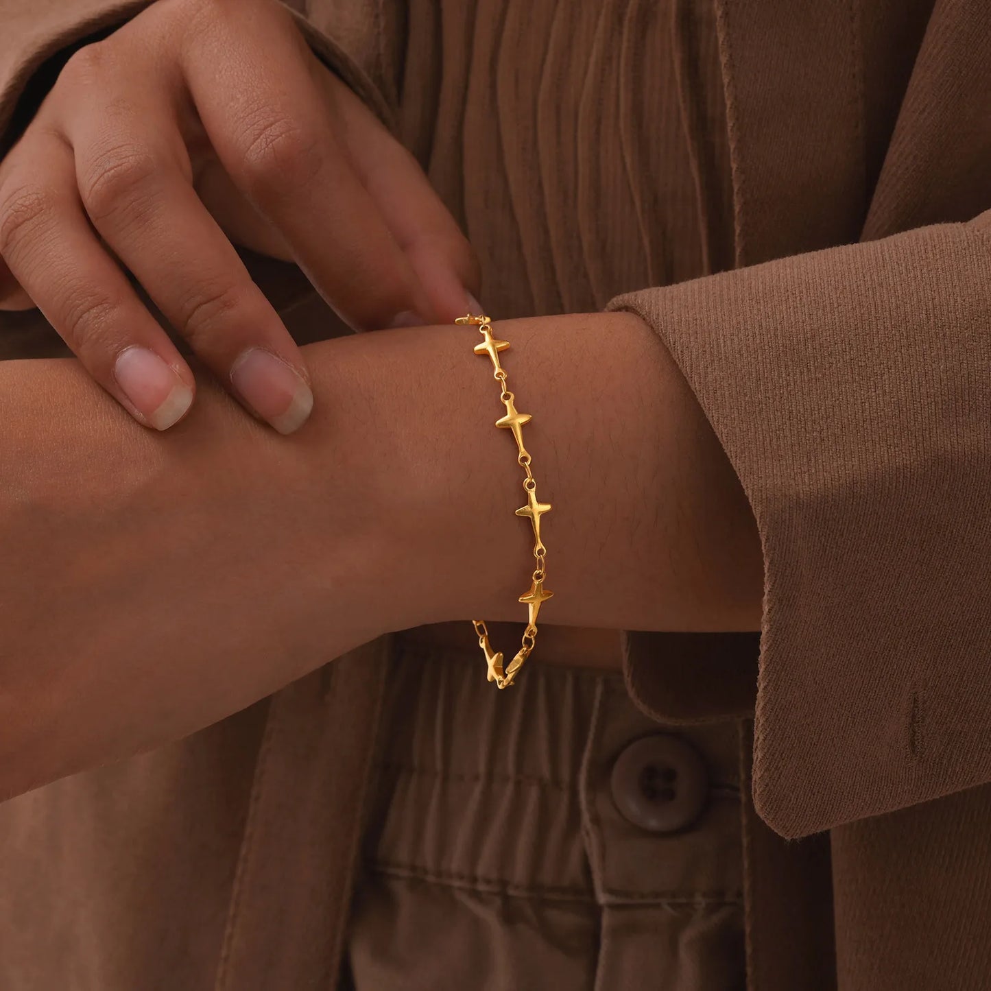 Polished Stainless Steel Chain Bracelet 1