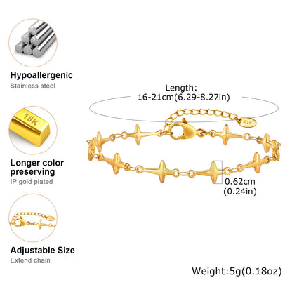 Polished Stainless Steel Chain Bracelet 3