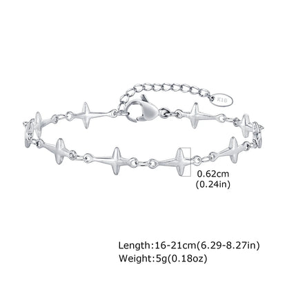 Polished Stainless Steel Chain Bracelet 6