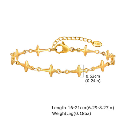 Polished Stainless Steel Chain Bracelet 7