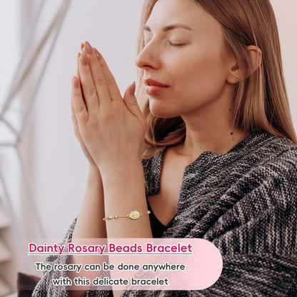 Rosary Bead Stainless Steel Bracelet 3