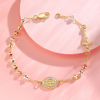 Rosary Bead Stainless Steel Bracelet 5