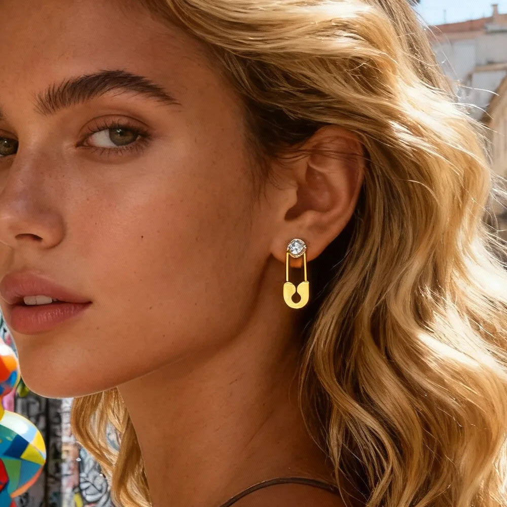 Safety Pin Earrings for Women 1