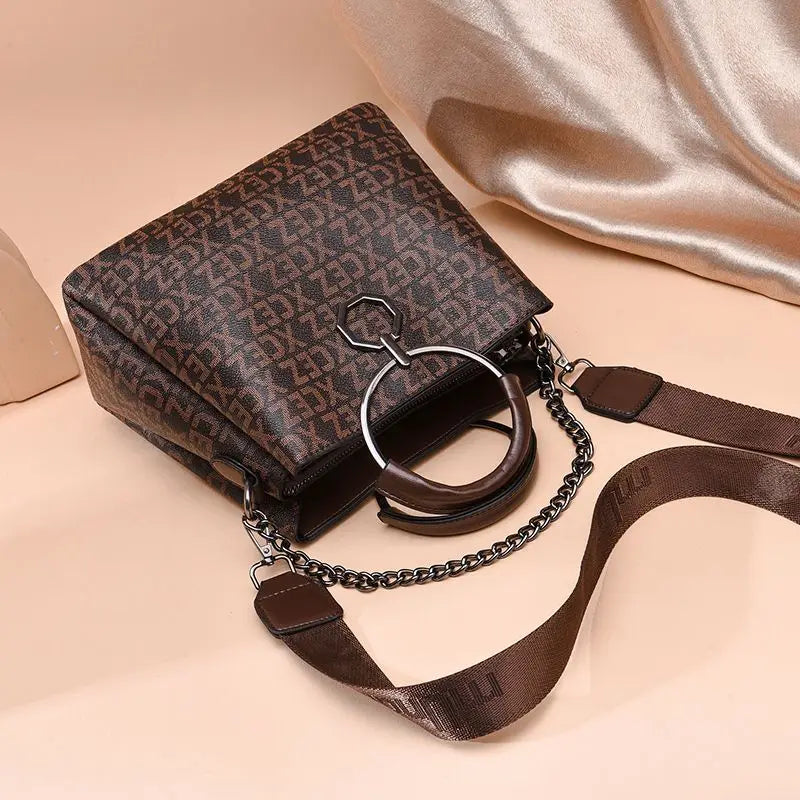 Spacious Vegan Leather Shoulder Bag 3
