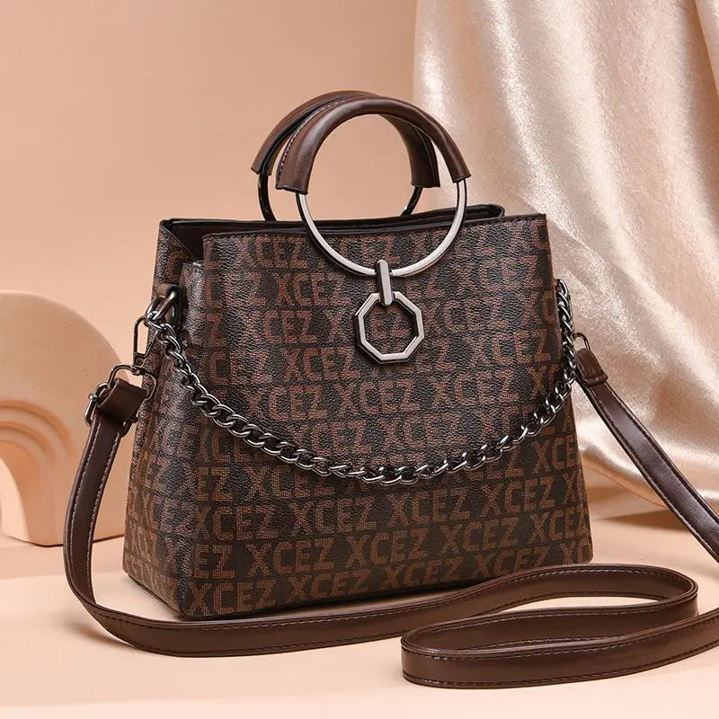 Spacious Vegan Leather Shoulder Bag 6