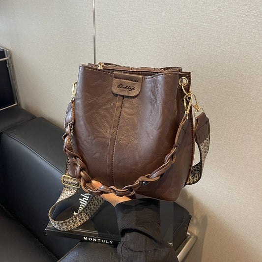 Calenvi Streetwear Patchwork Shoulder Bag