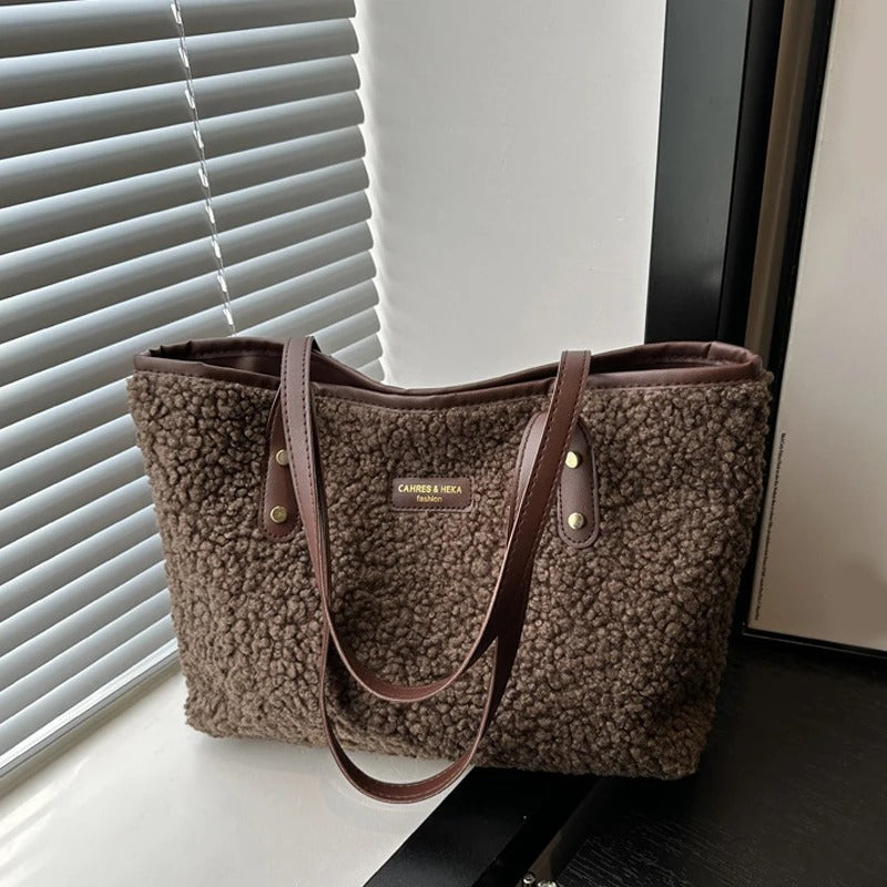 Calenvi Lamb Wool Tote Bag