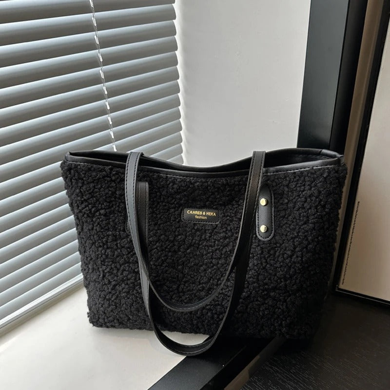 Calenvi Lamb Wool Tote Bag