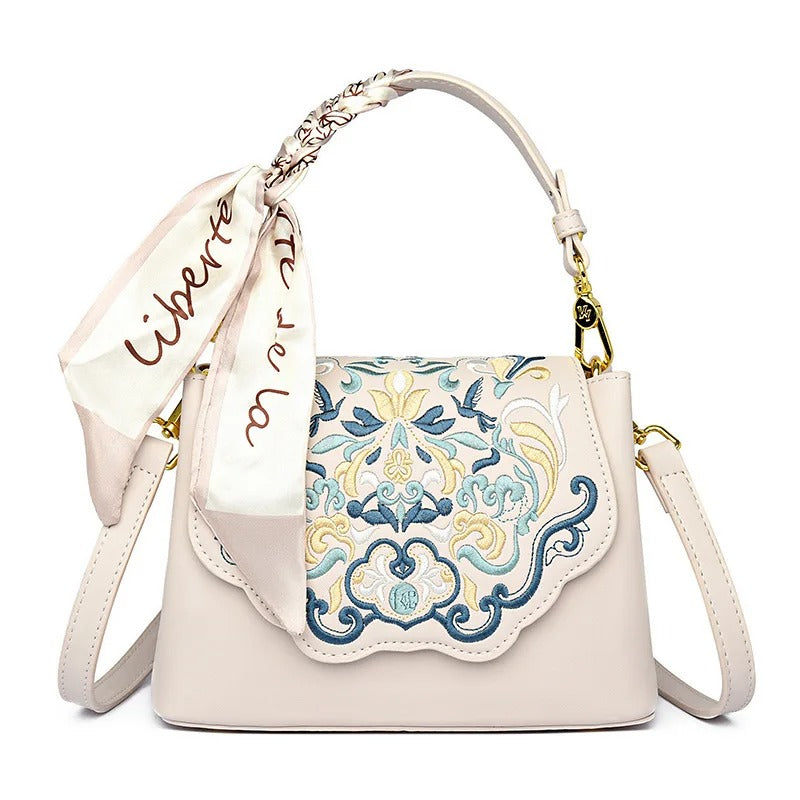 Elegant Embroidered Crossbody Bag