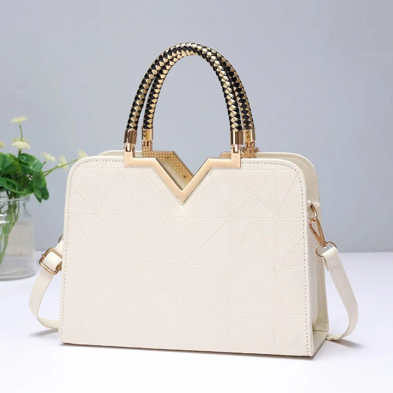 Calenvi Elegant Handbag with Gold Accents