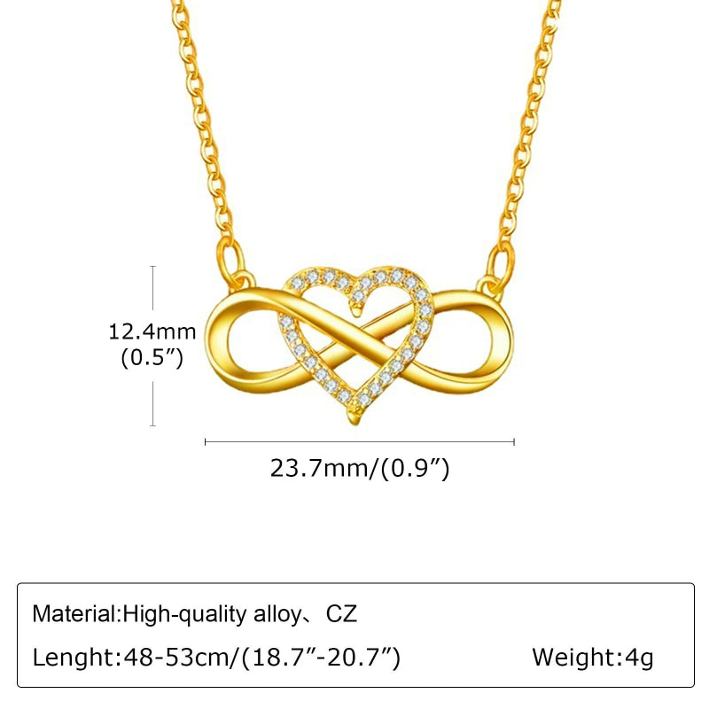 Calenvi Infinity Heart Necklace