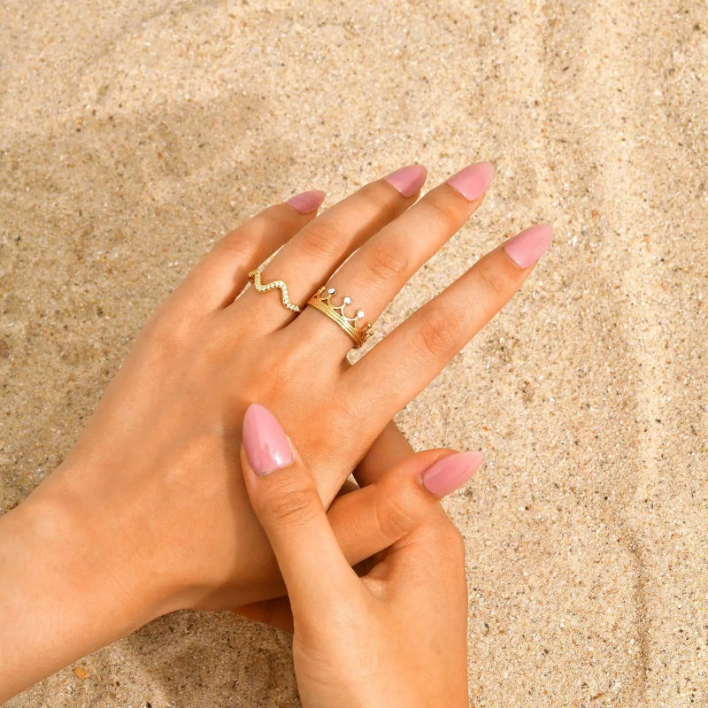 Calenvi Royal Crown Adjustable Rings