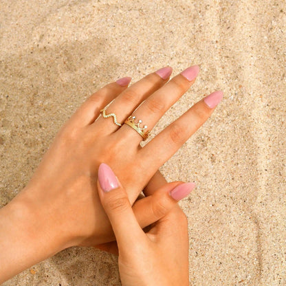 Calenvi Royal Crown Adjustable Rings