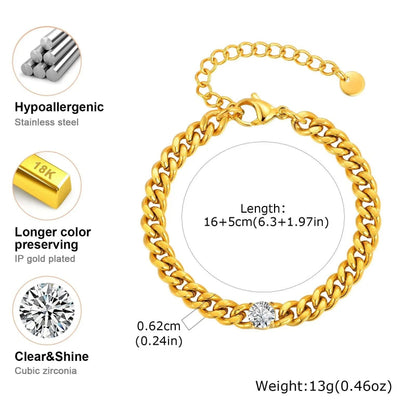 Calenvi Luxe Chain Sparkle Bracelet