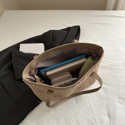 Calenvi Lamb Wool Tote Bag