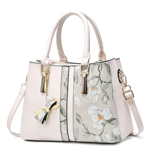 Calenvi Vintage-Inspired Floral Tote Bag