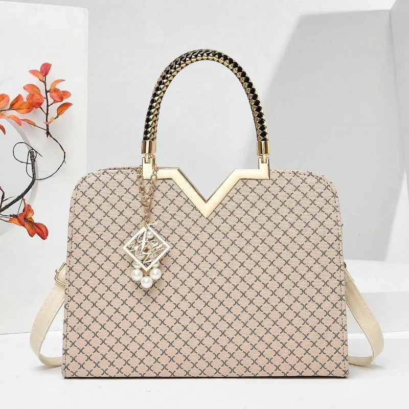 Calenvi Elegant Handbag with Gold Accents