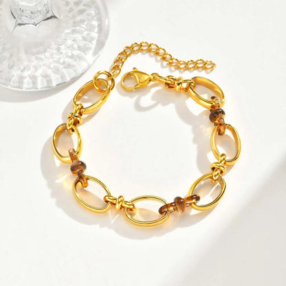 Double Oval Chain Link Drop Earrings